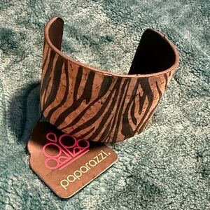 Paparazzi Wild Brown Zebra Cuff Bracelet